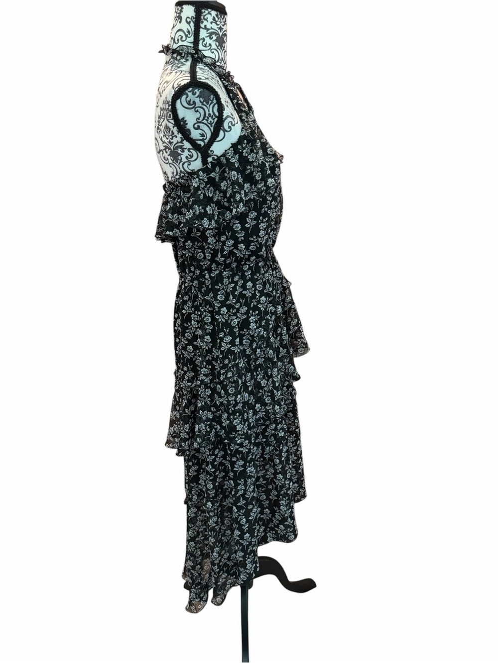 Express Tiered Ruffle Midi Dress - Picture 7 of 11
